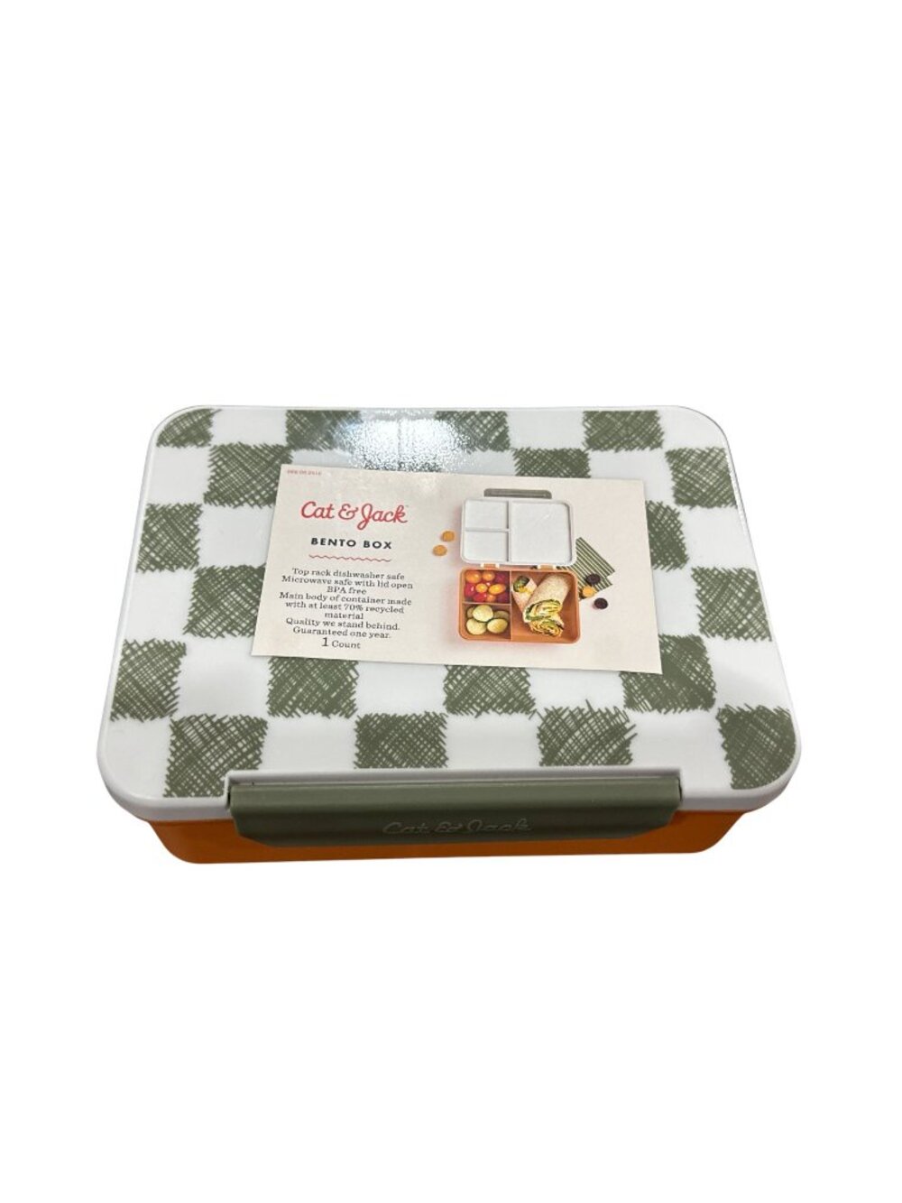 Cat & Jack BPA-Free Bento Box With Compartments Dishwasher & Microwave Safe Oran